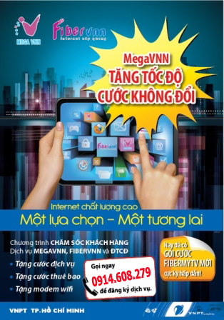 VNPT TP.HCM áp dụng chương trình tăng tốc độ gói cước với giá cước không đổi
