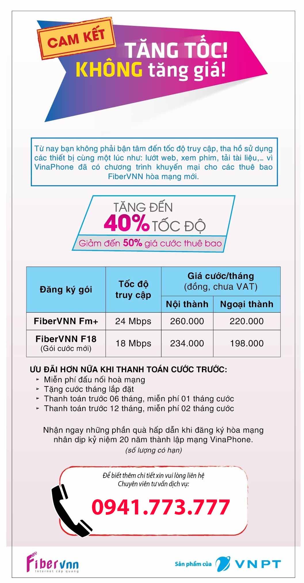 BẢNG GIÁ CƯỚC INTERNET CÁP QUANG VNPT 2016
