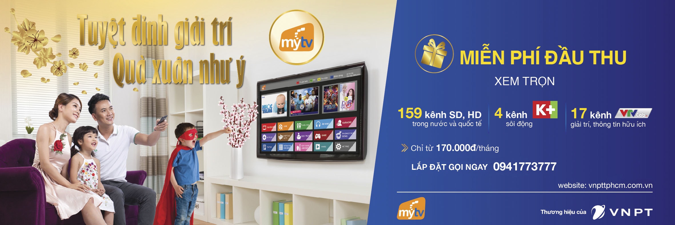 Combo internet MyTV có tích hợp K+ & VTVCab