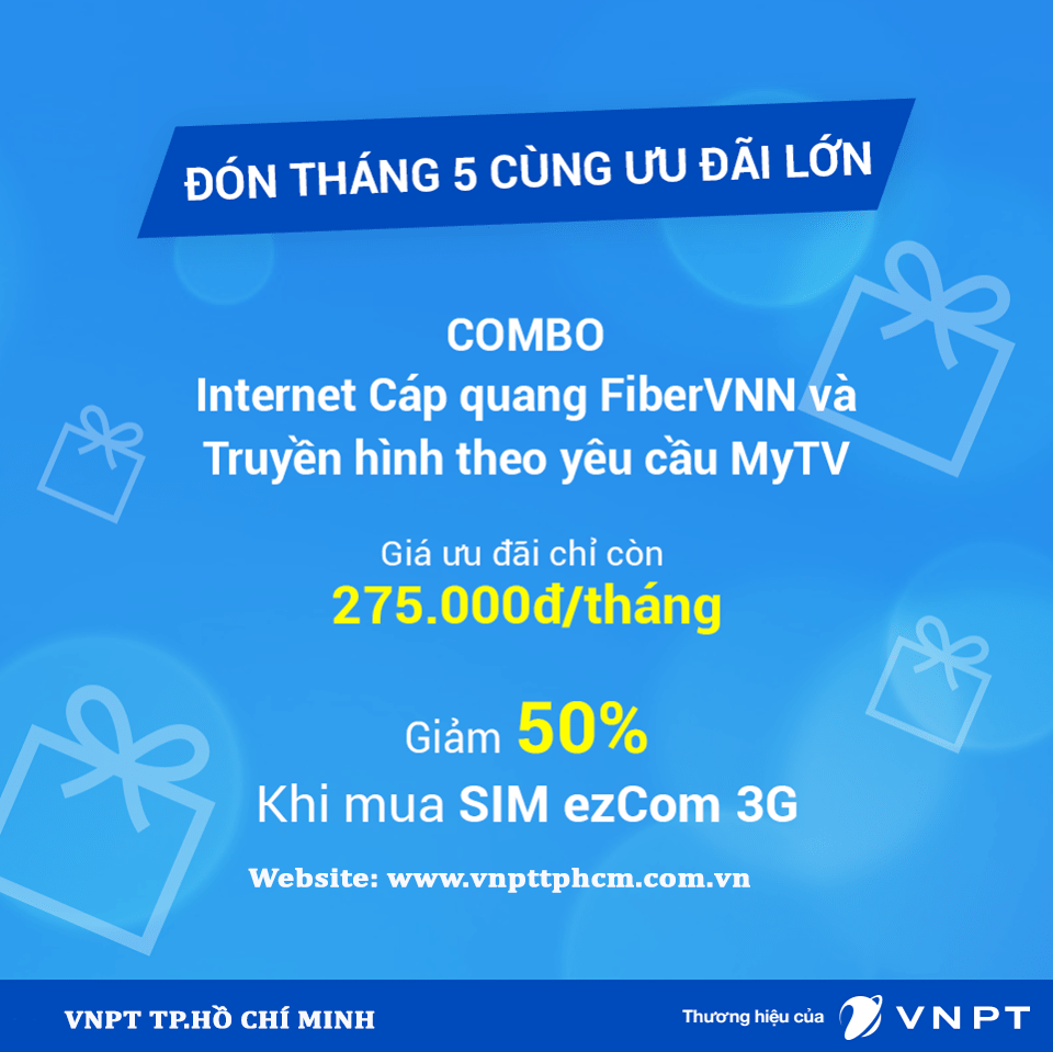 VNPT khuyến mãi lắp internet mytv tháng 5