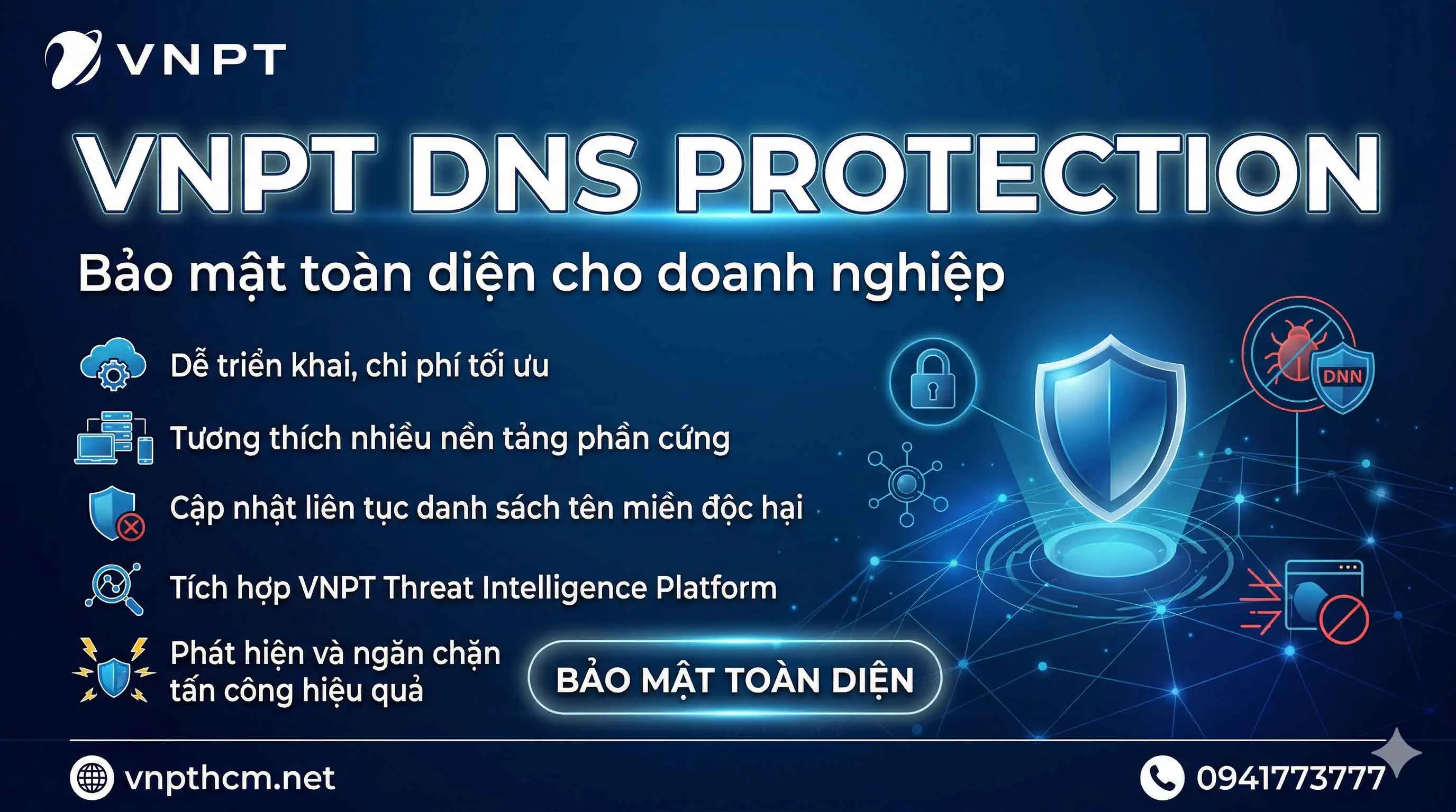 Giải pháp VNPT DNS Protection: Bảo mật toàn diện cho doanh nghiệp