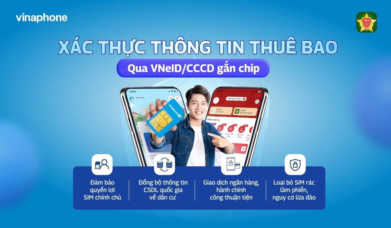 Hướng dẫn xác thực thông tin thuê bao vinaphone theo Thông tư 08/2026/TT-BKHCN