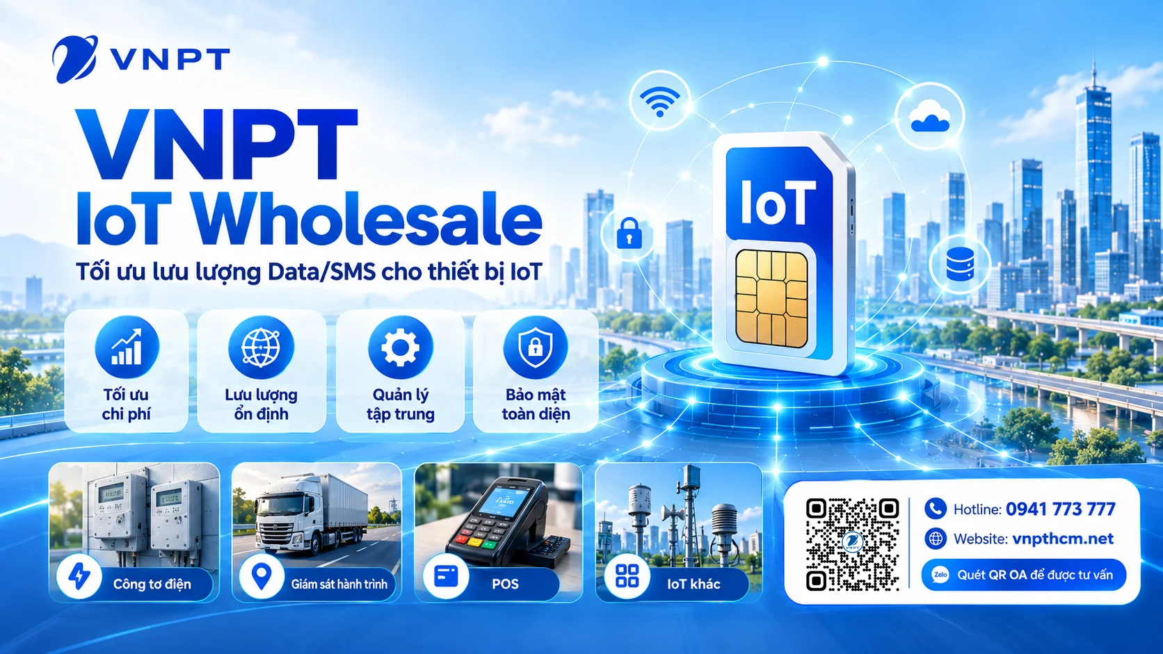 Giải pháp VNPT IoT Wholesale – Quản lý ví Data & SMS tập trung cho thiết bị doanh nghiệp