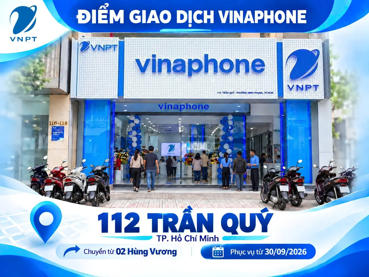 Điểm giao dịch VNPT VinaPhone - 112 Trần Quý tại Phường Minh Phụng